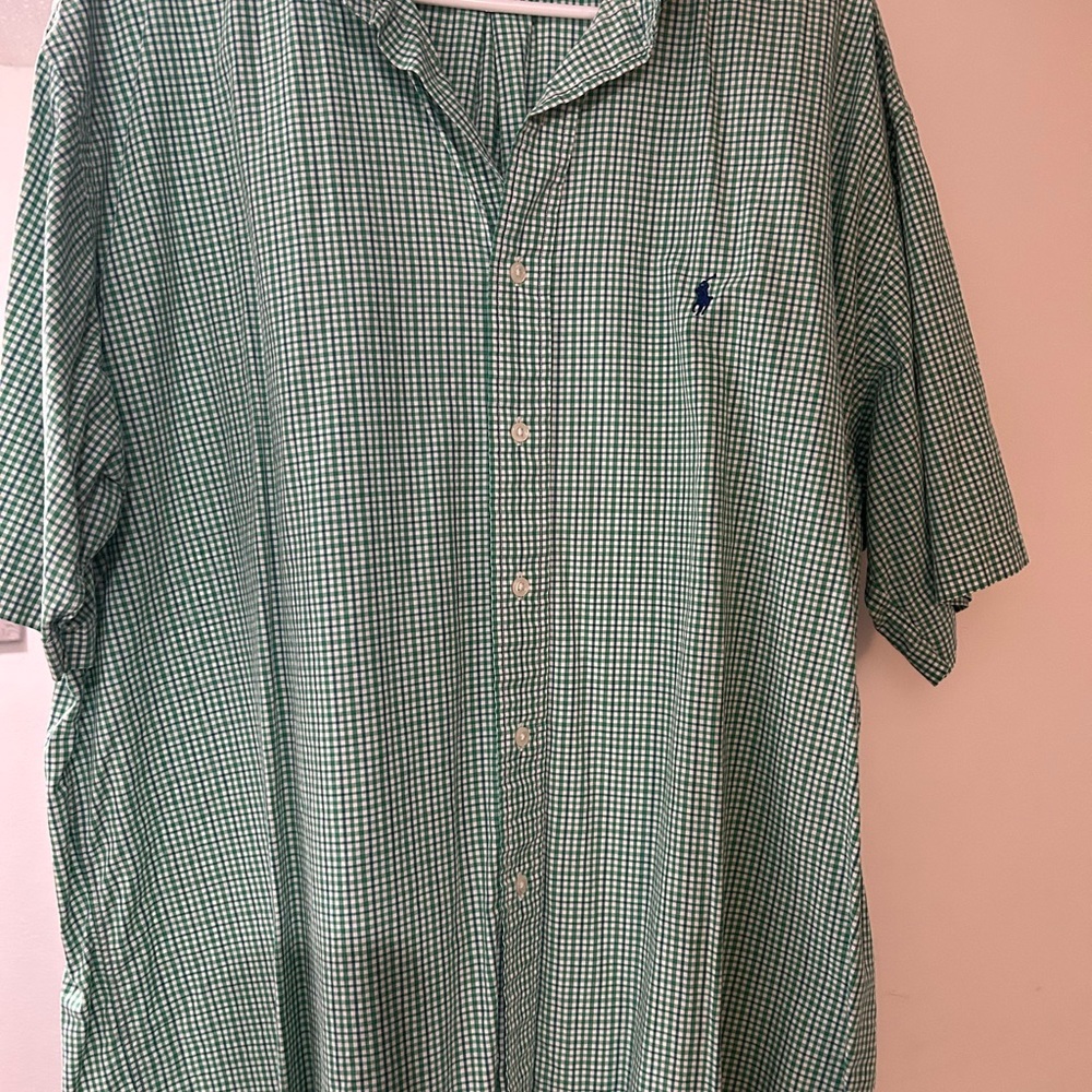 Ralph Lauren Green Plaid Casual Shirt